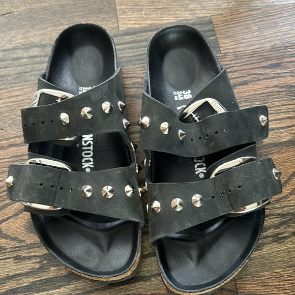 Birkenstock🖤 Arizona Big buckle studded custom sandals size 38 - Picture 14 of 15
